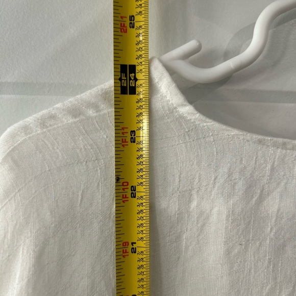 Olivia Martin Embroidered Sleeve Front Tie Top Women Sz S V Neck Blouse Cottage - Picture 7 of 9